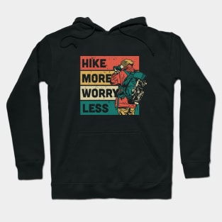 Hike More, Worry Less // Retro Outdoor Adventure Hoodie